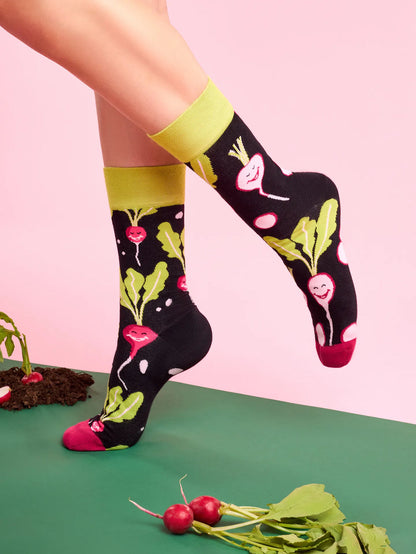 Chaussettes à motifs: Joyeux radis