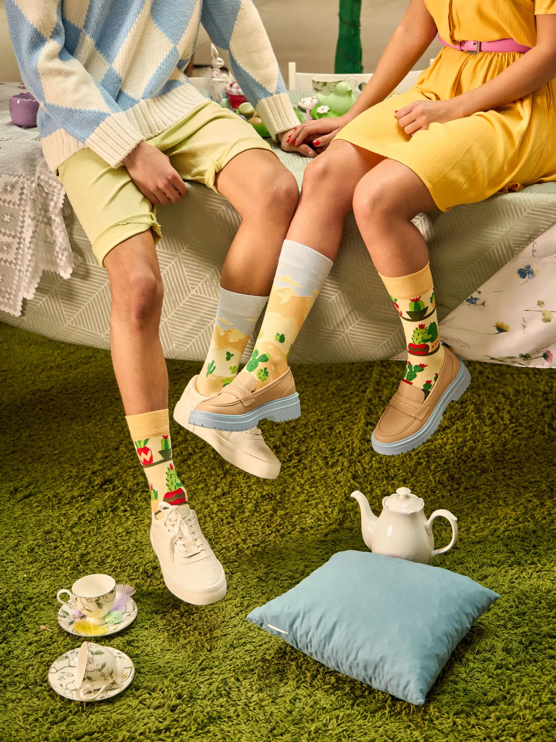 Chaussettes à motifs: Cactus amoureux