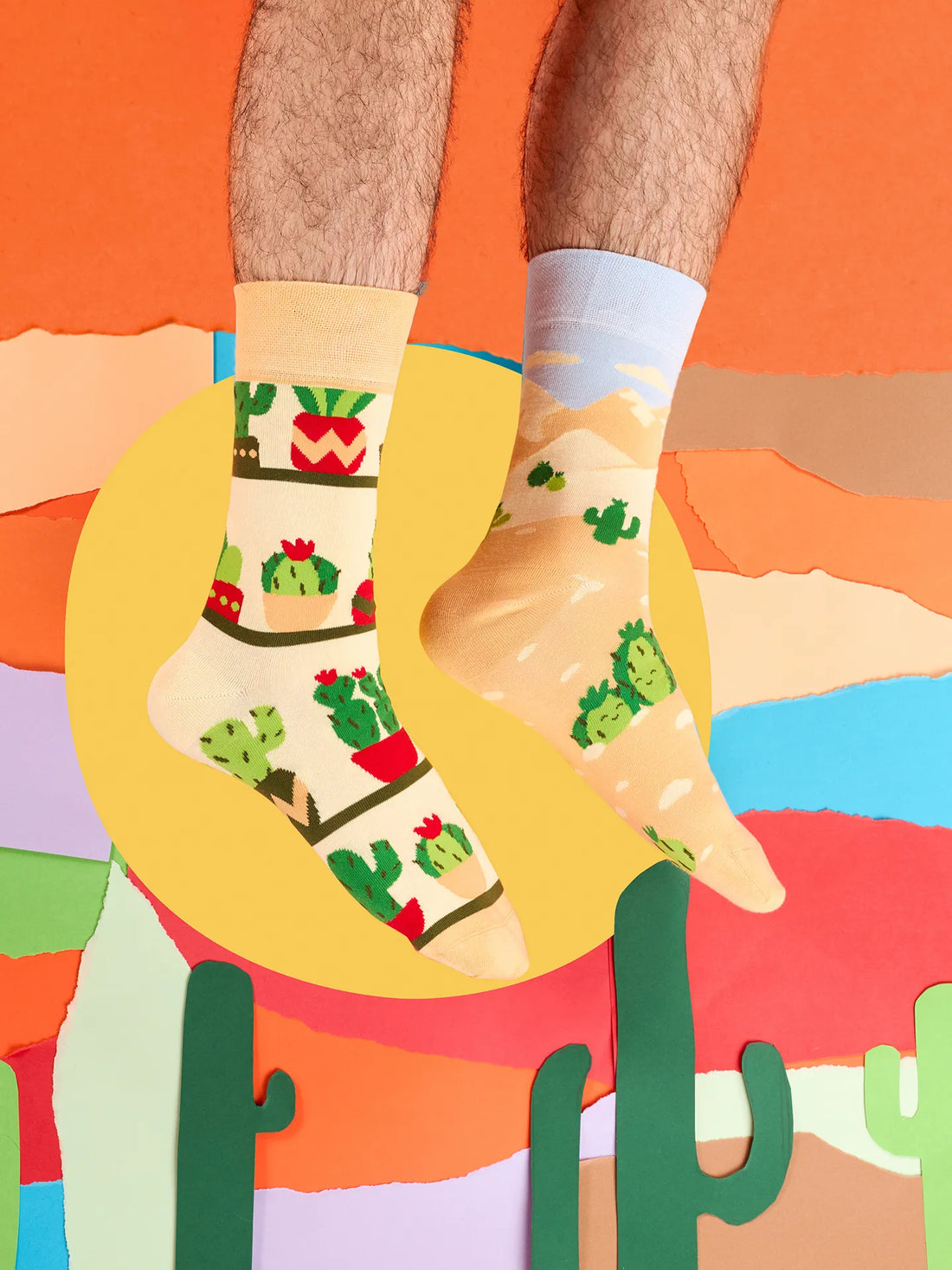 Chaussettes à motifs: Cactus amoureux