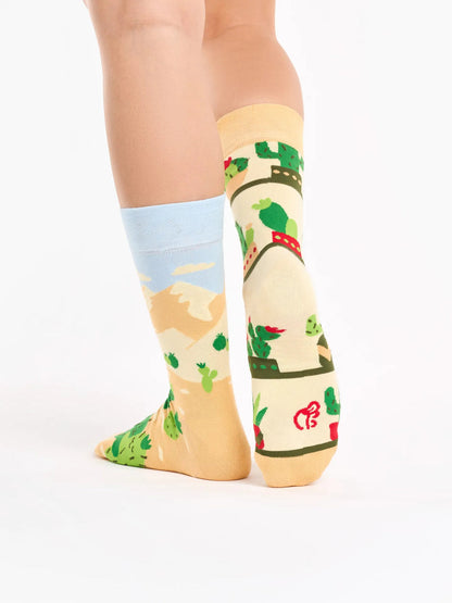 Chaussettes à motifs: Cactus amoureux