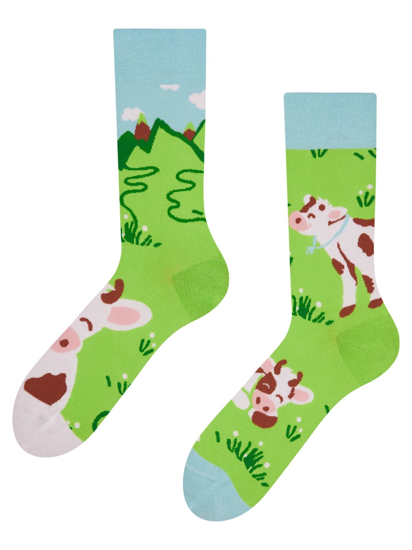 Chaussettes à motifs: Vache souriante