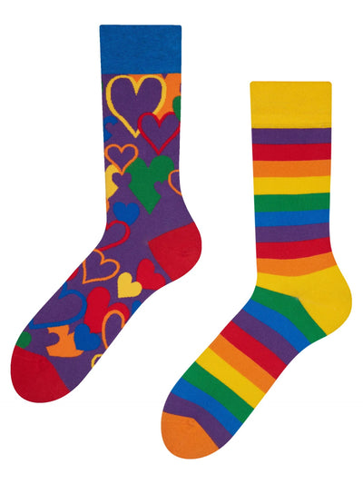 Chaussettes à motifs: L'amour multicolore