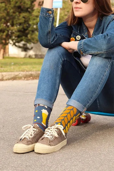 Chaussettes à motifs: C'est l'heure de la bière