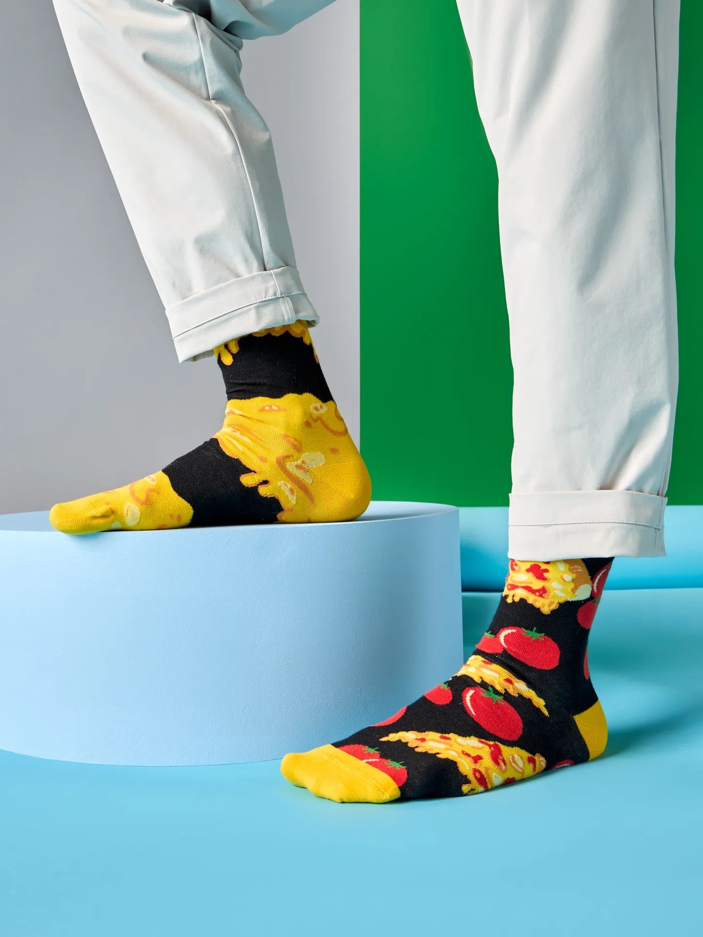 Chaussettes à motifs: Pizza fromage tomates