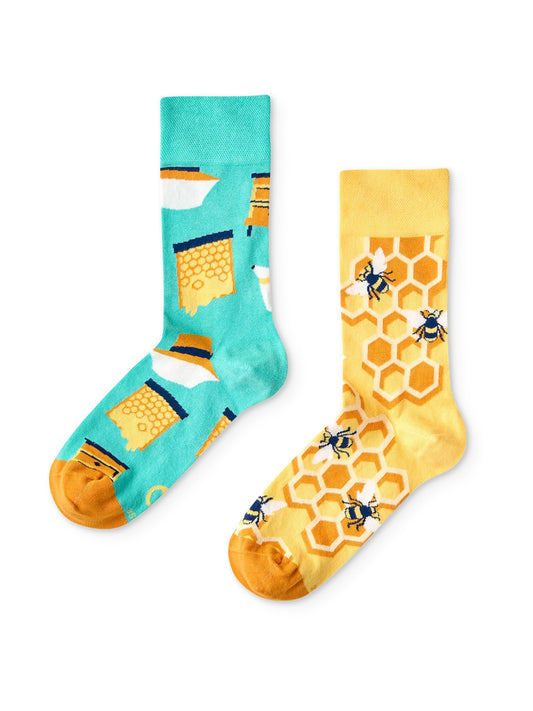 Chaussettes à motifs: Abeilles et miel
