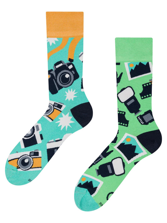 Chaussettes à motifs: Photographe
