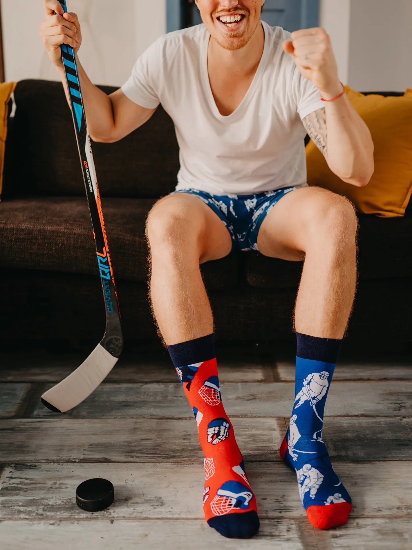 Chaussettes à motifs: Hockey passion