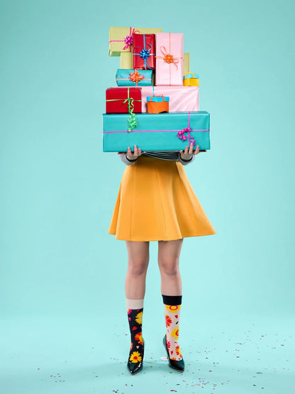 Chaussettes à motifs: Fleurs colorées