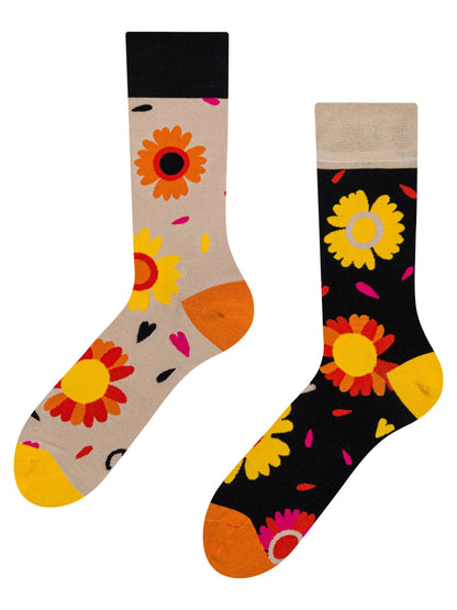 Chaussettes à motifs: Fleurs colorées