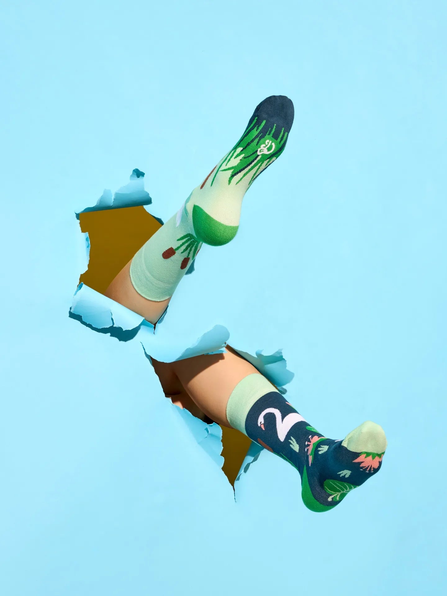 Chaussettes à motifs: Cygne et nénuphar