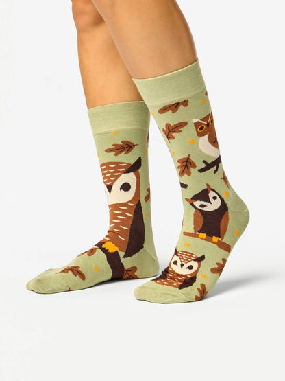 Chaussettes bambou: Chouette curieuse