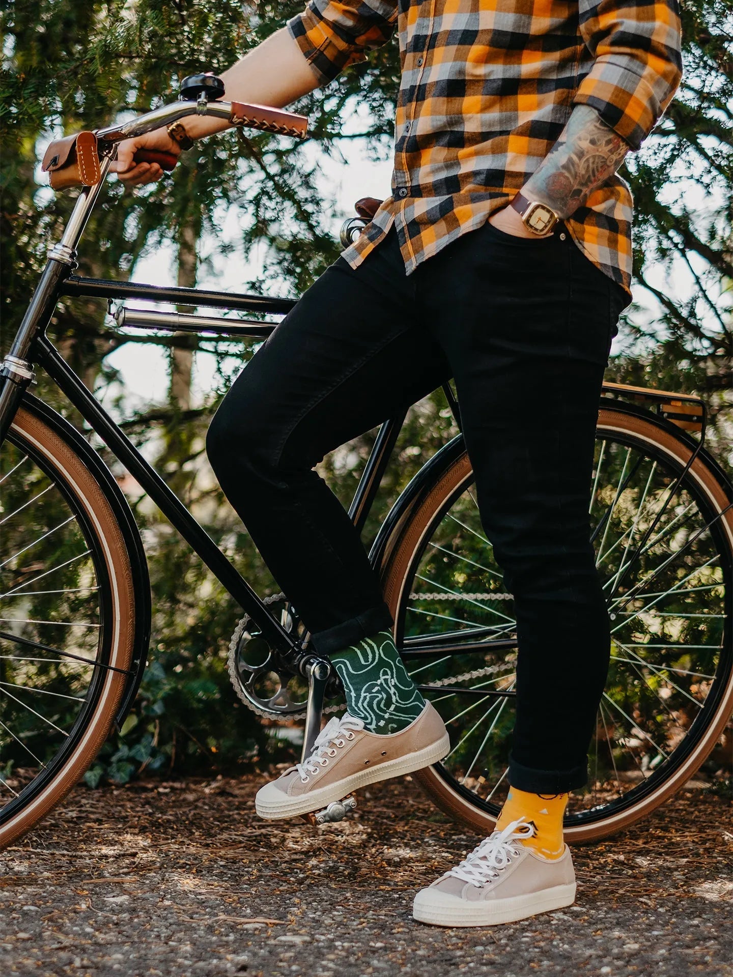 Chaussettes à motifs: Le cycliste