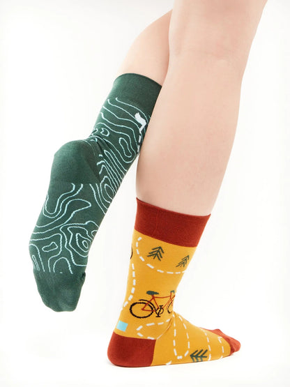 Chaussettes à motifs: Le cycliste