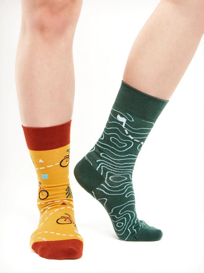 Chaussettes à motifs: Le cycliste