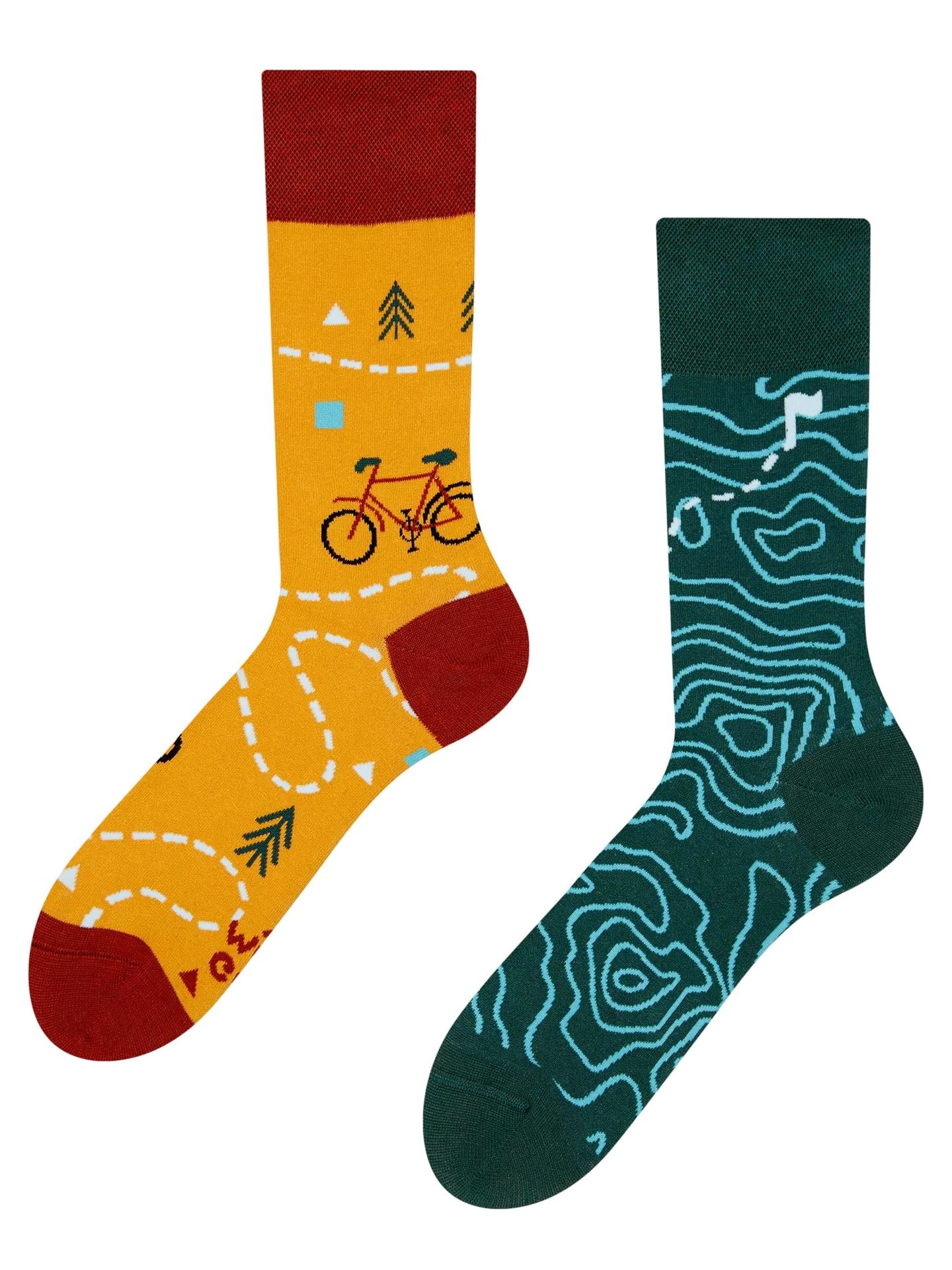 Chaussettes à motifs: Le cycliste