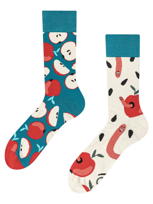 Chaussettes à motifs: Pommes rouges