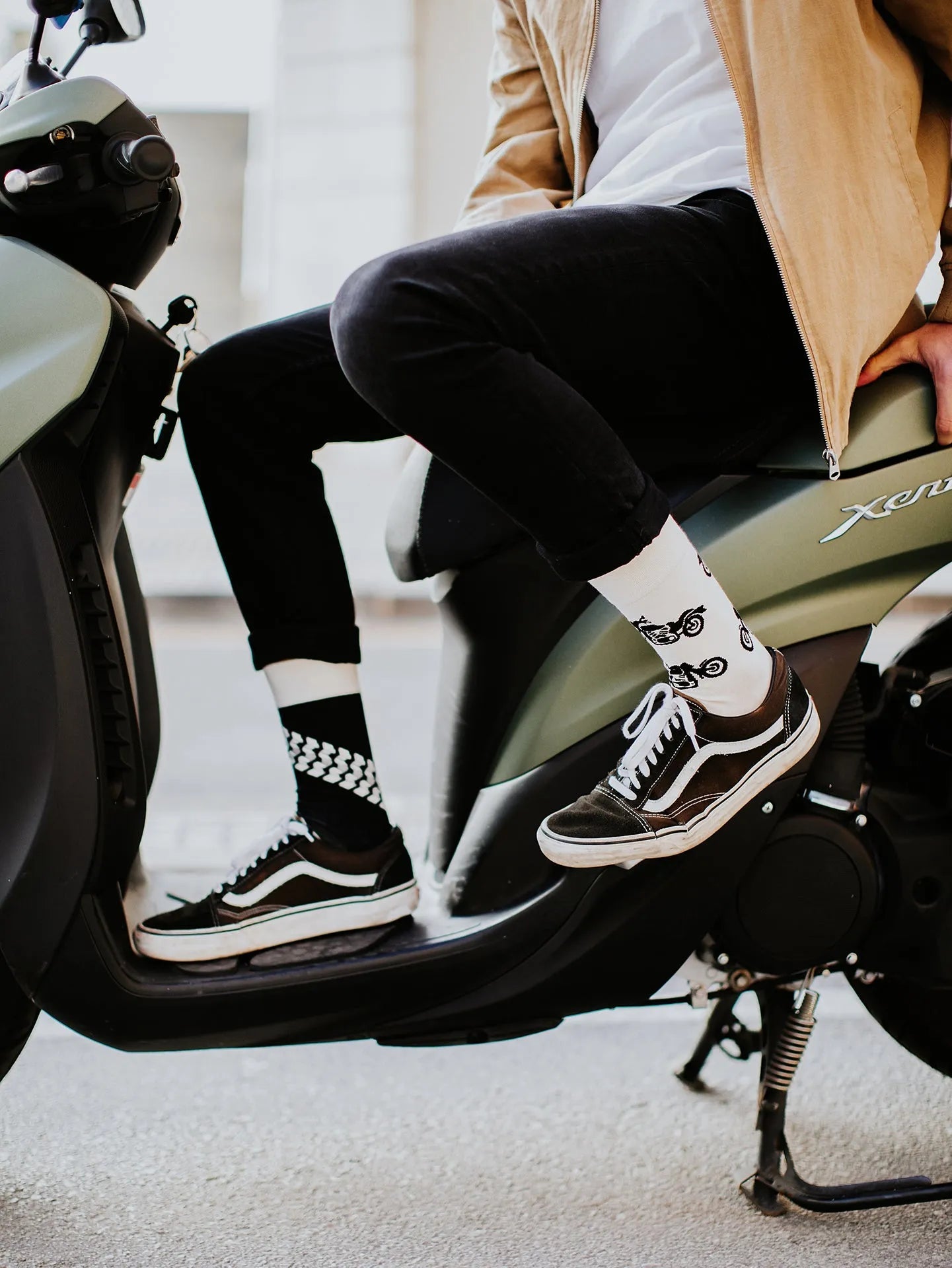 Chaussettes à motifs: Fan de moto