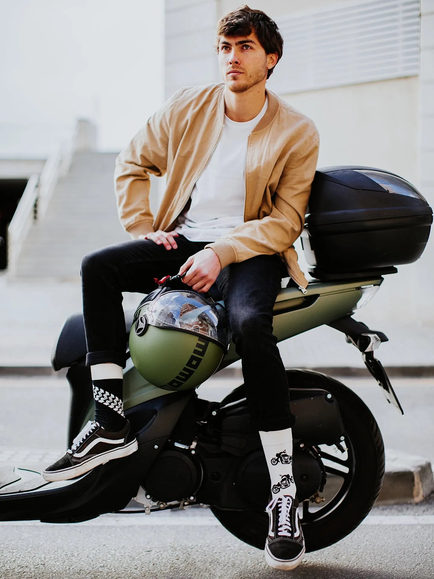 Chaussettes à motifs: Fan de moto