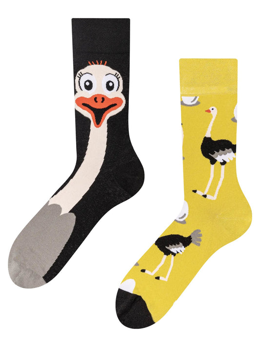 Chaussettes à motifs: L'autruche joyeuse