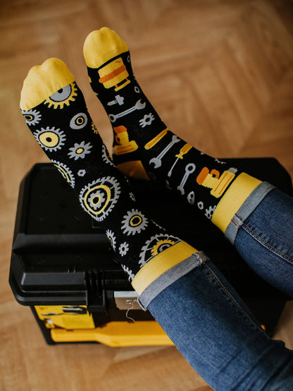 Chaussettes à motifs: Le mécano