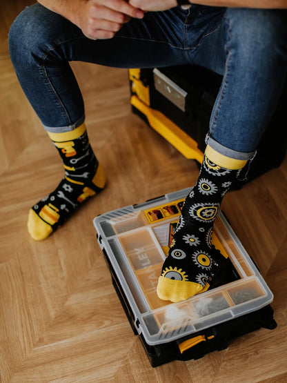 Chaussettes à motifs: Le mécano