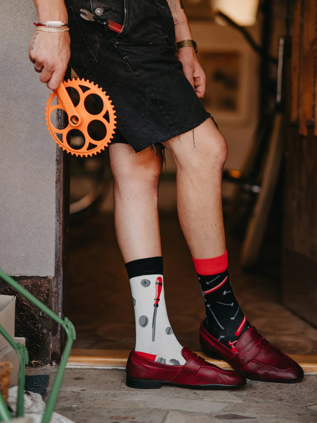 Chaussettes à motifs: Mécanicien