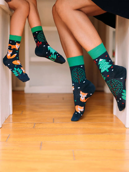 Chaussettes à motifs: La famille renard