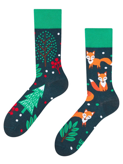 Chaussettes à motifs: La famille renard