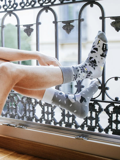 Chaussettes à motifs: Le raton laveur farceur