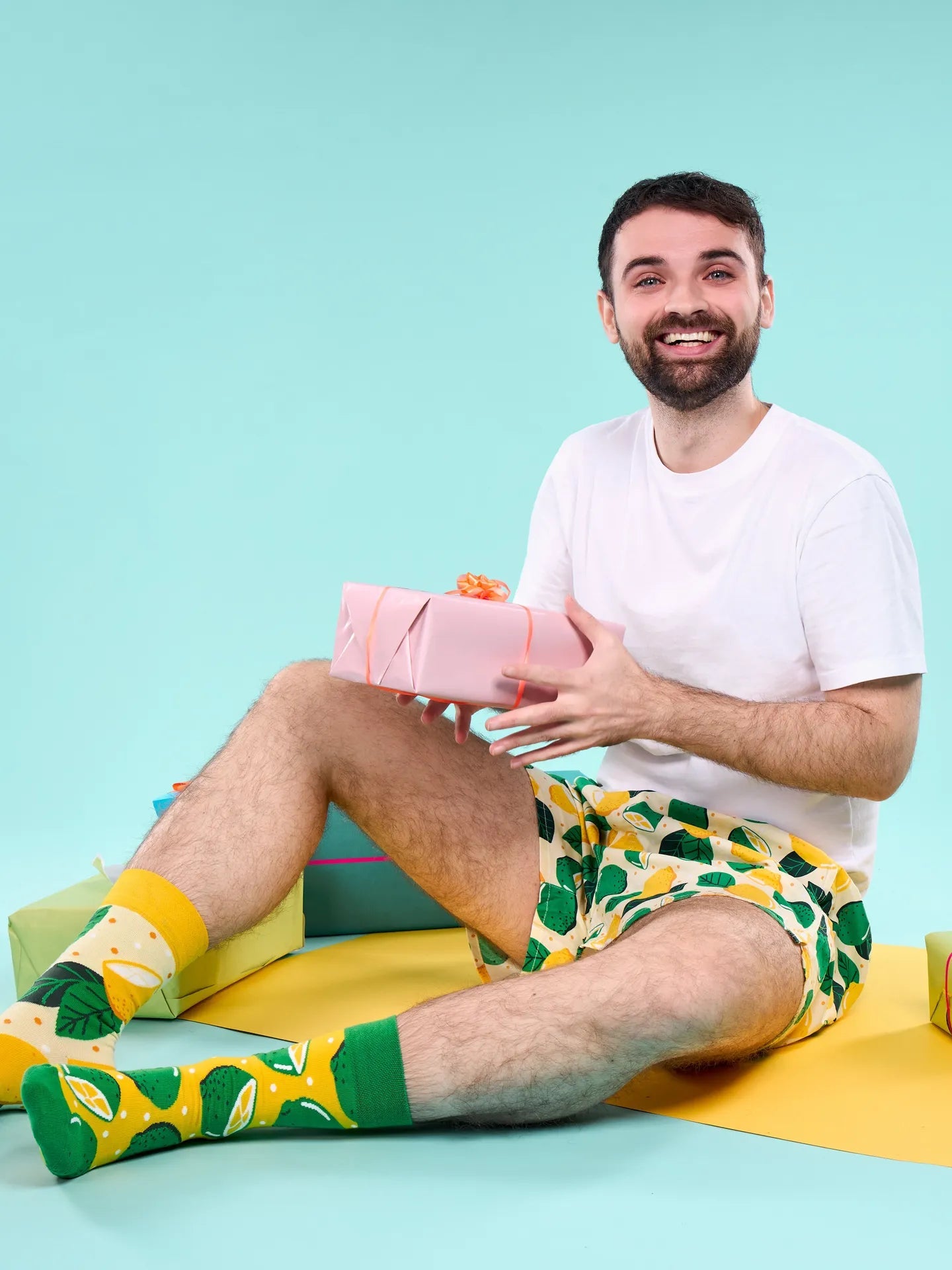 Chaussettes à motifs: Citron vert / Citron jaune