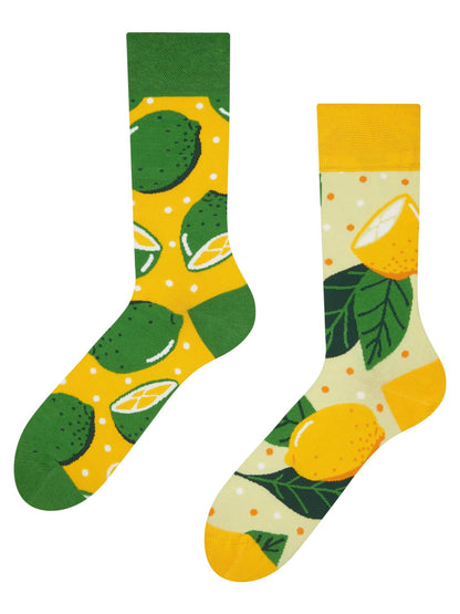 Chaussettes à motifs: Citron vert / Citron jaune