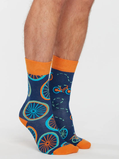 Chaussettes à motifs: La bicyclette orange