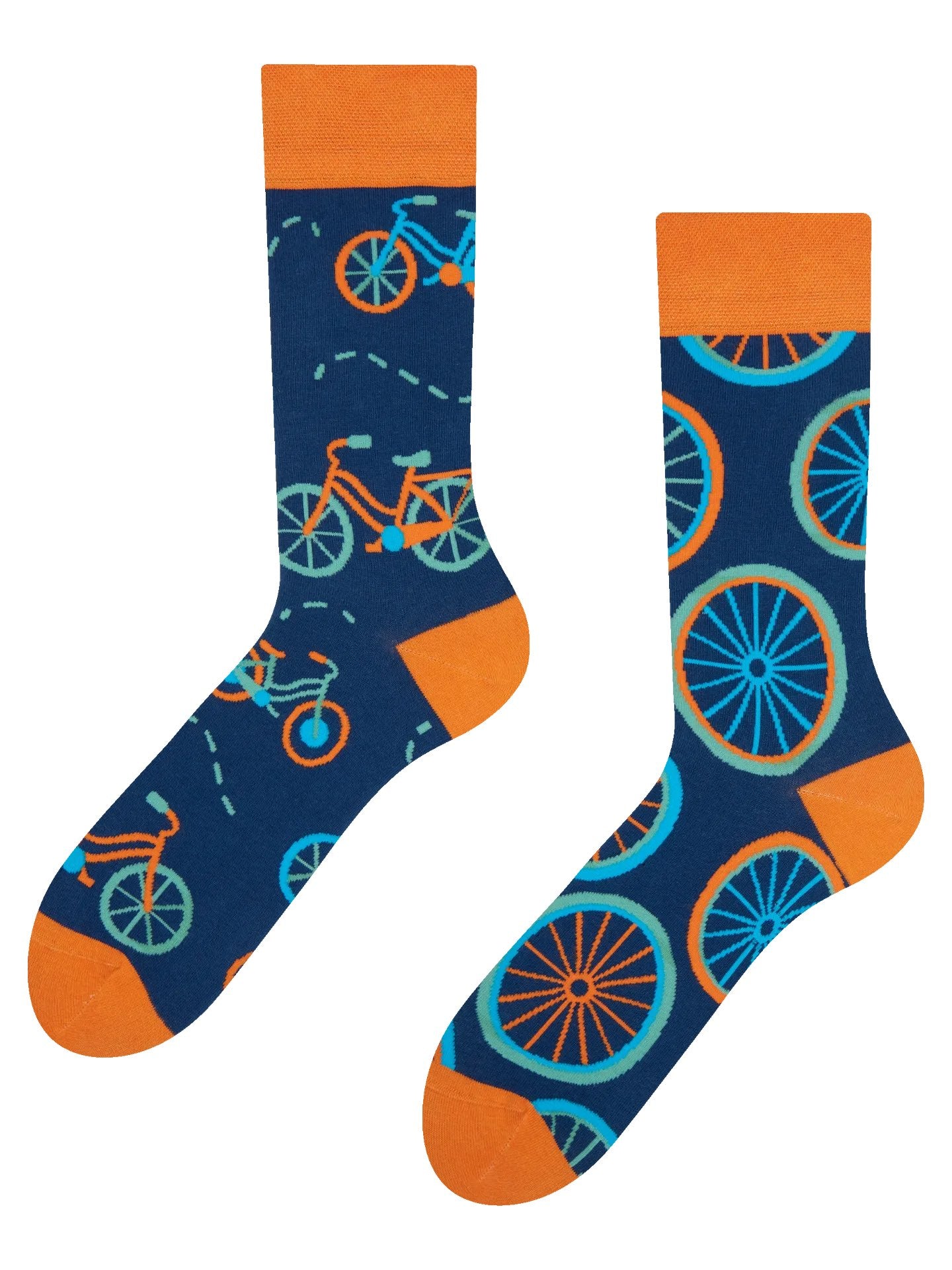 Chaussettes à motifs: La bicyclette orange