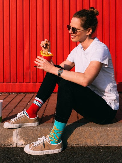 Chaussettes à motifs: Tomato Ketchup et frites
