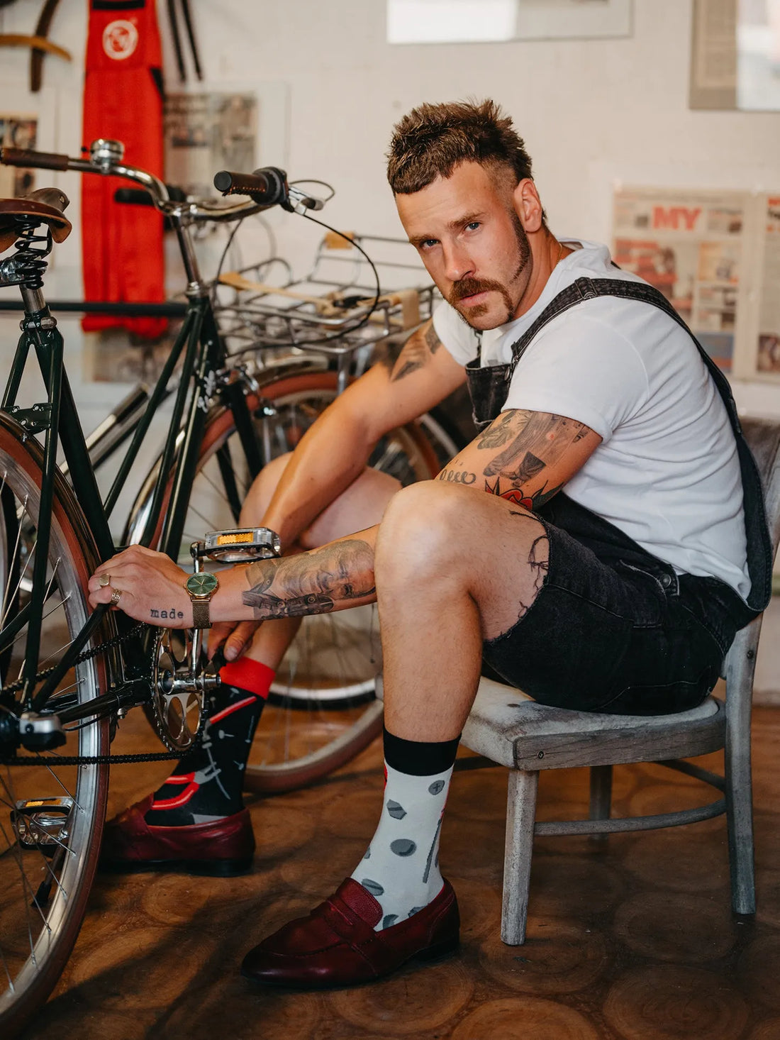 Chaussettes à motifs: Mécanicien