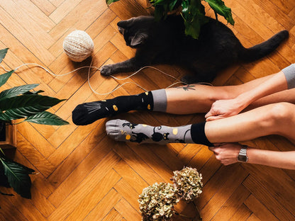 Chaussettes à motifs: L'oeil du chat