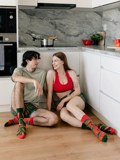 Chaussettes à motifs: Love piment