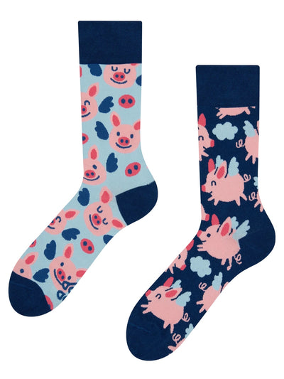 Chaussettes à motifs: Cochons volants