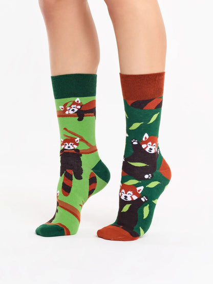 Chaussettes à motifs: Panda roux