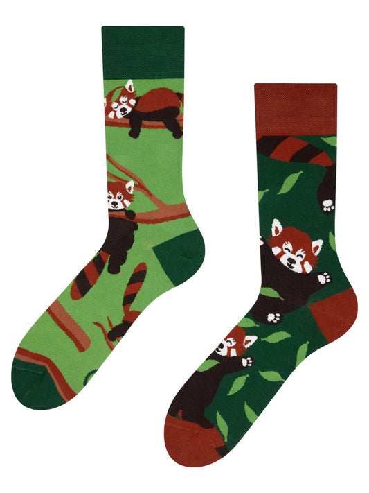 Chaussettes à motifs: Panda roux
