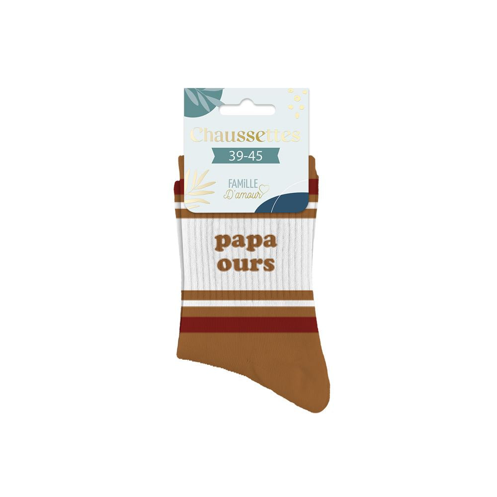 Chaussettes humoristiques: Papa ours