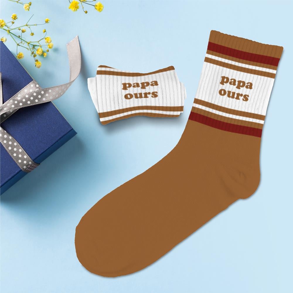 Chaussettes humoristiques: Papa ours