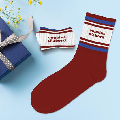 Chaussettes humoristiques: Copains d'abord