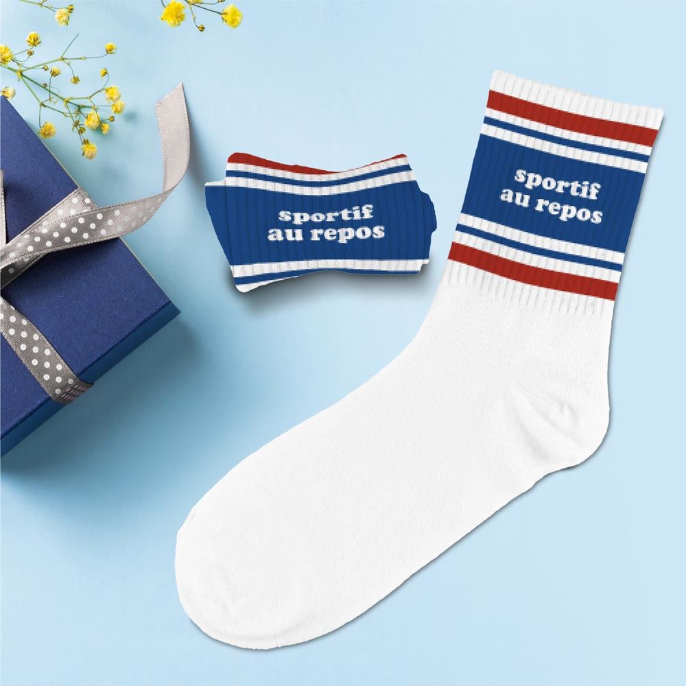 Chaussettes humoristiques: Sportif au repos