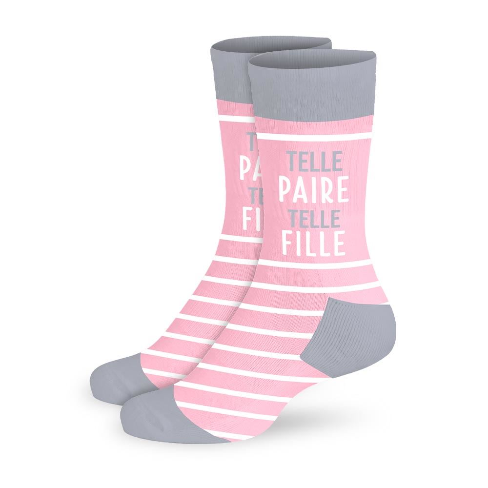 Chaussettes humoristiques: Telle paire telle fille