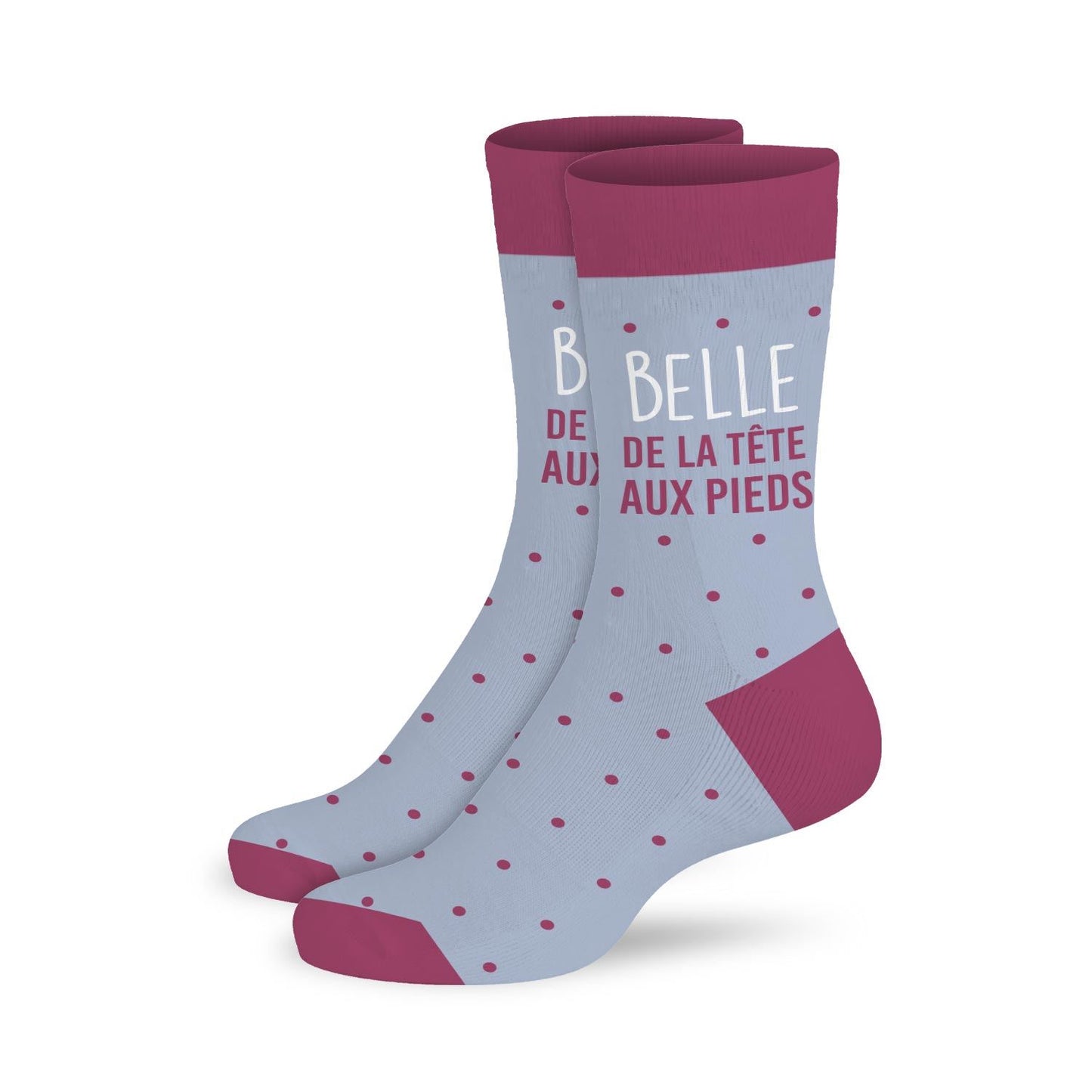 Chaussettes humoristiques: Belle de la tête aux pieds