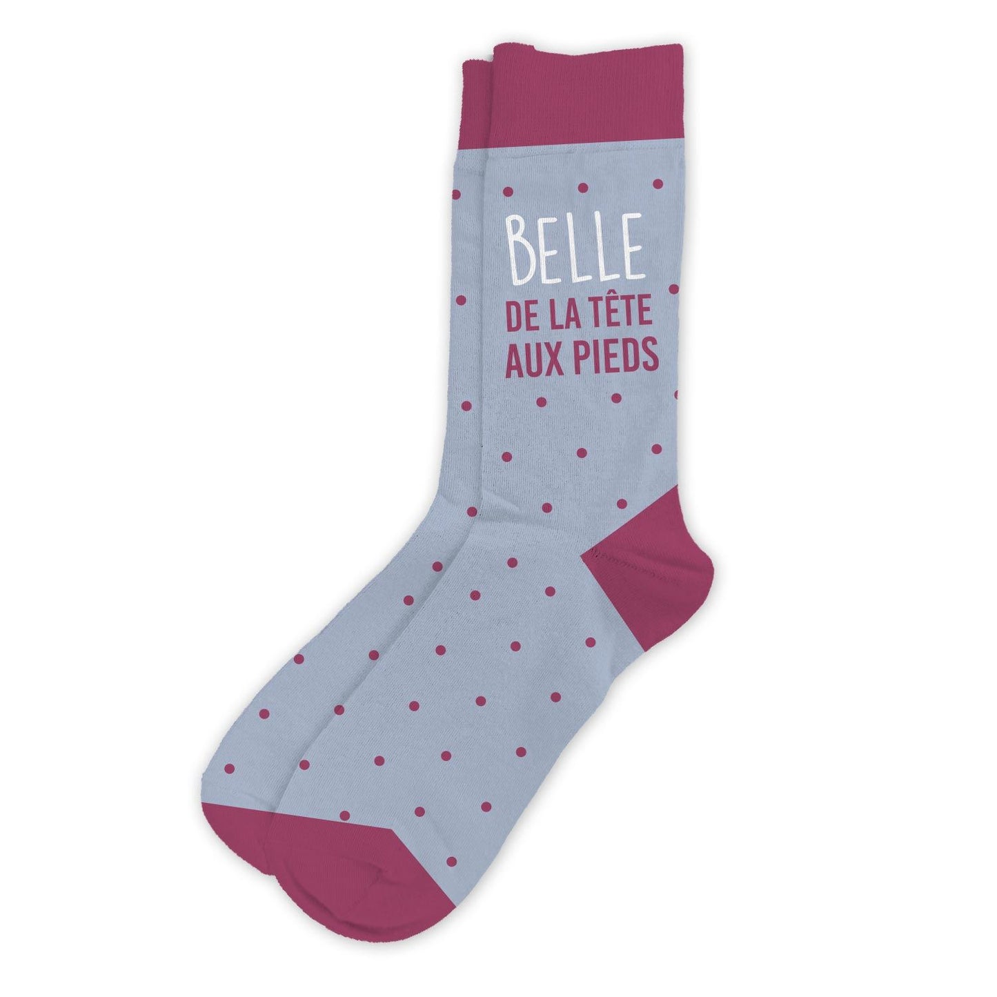 Chaussettes humoristiques: Belle de la tête aux pieds