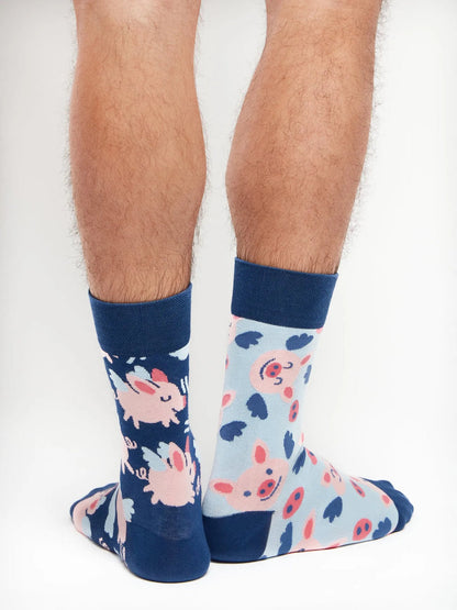 Chaussettes à motifs: Cochons volants