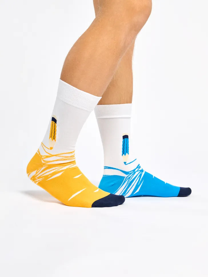 Chaussettes bambou: Crayons colorés