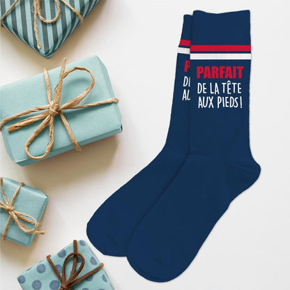 Chaussettes humoristiques: Parfait de la tête aux pieds